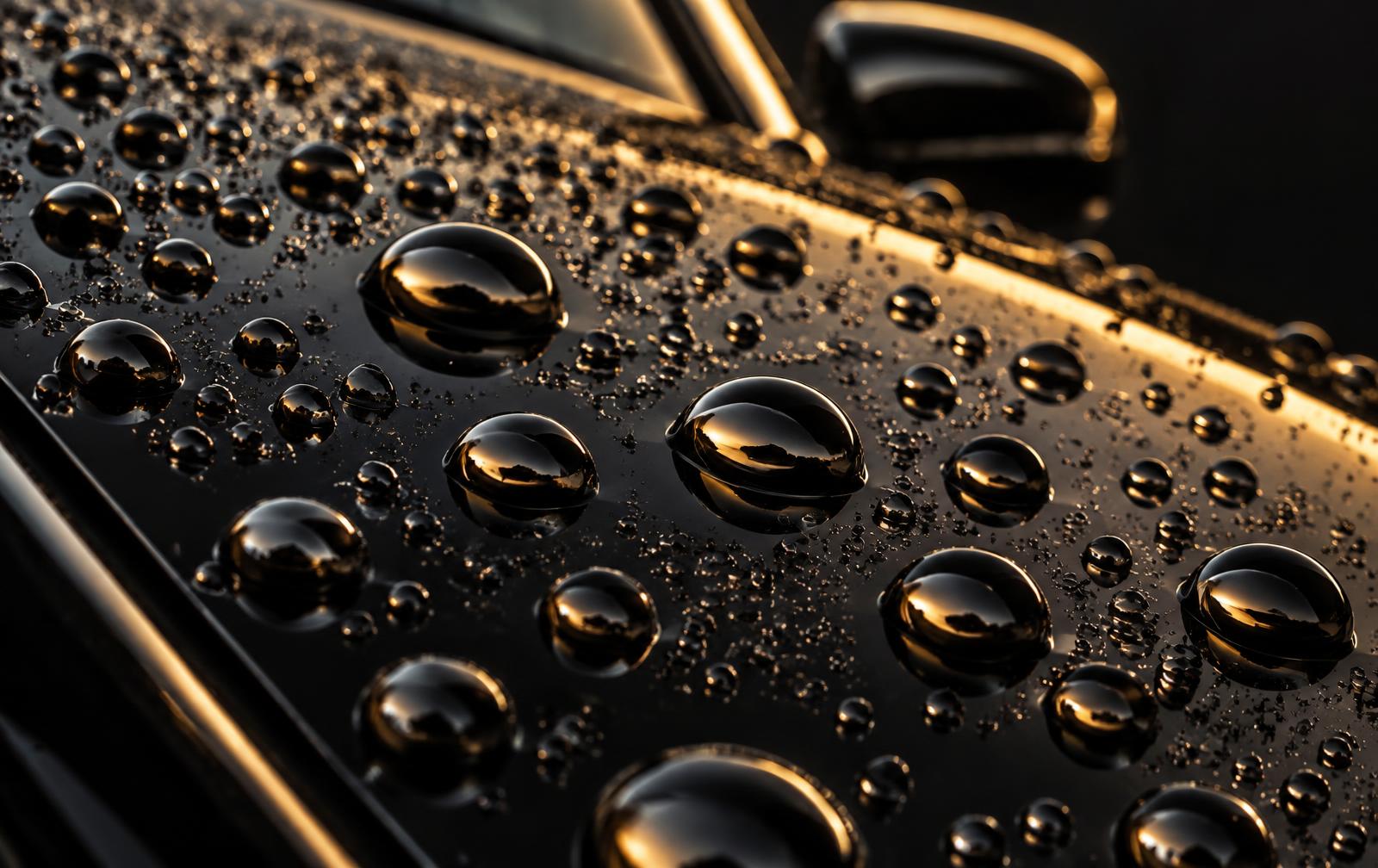 Coated paint with tight water beads