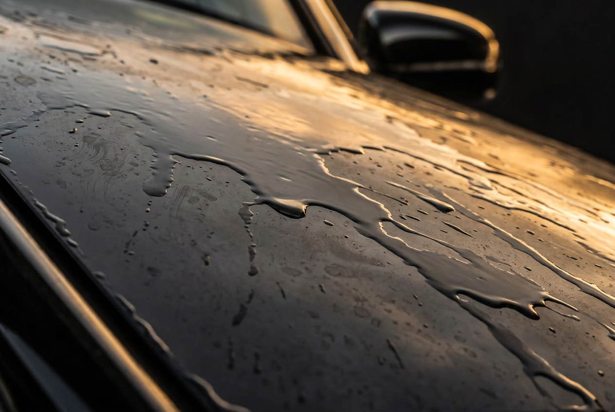 Uncoated paint with water sheeting